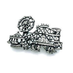 Dancroft Amusement Park Brooch Circus Roll coaster Moveable Ferris Wheel